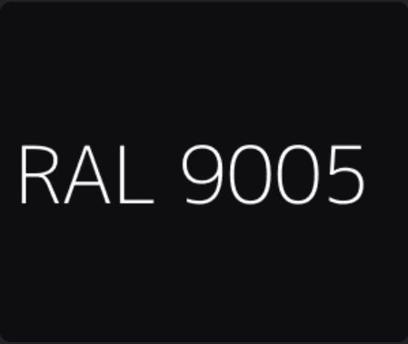 RAL 9005 is een van de meest gekozen kleuren poedercoat bij Belgian Wood Design