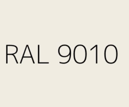 RAL 9010 is een van de meest gekozen kleuren poedercoat bij Belgian Wood Design