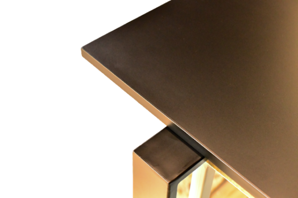 Tafelblad op maat poederlak op mdf zwart Belgian Wood Design