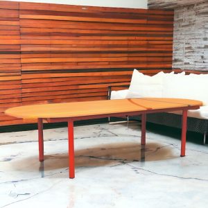 lucia moderne tafel plat ovaal Belgian Wood Design